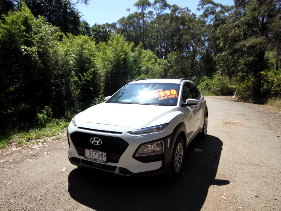 2019 Hyundai Kona Go — front three-quarter exterior, wide view