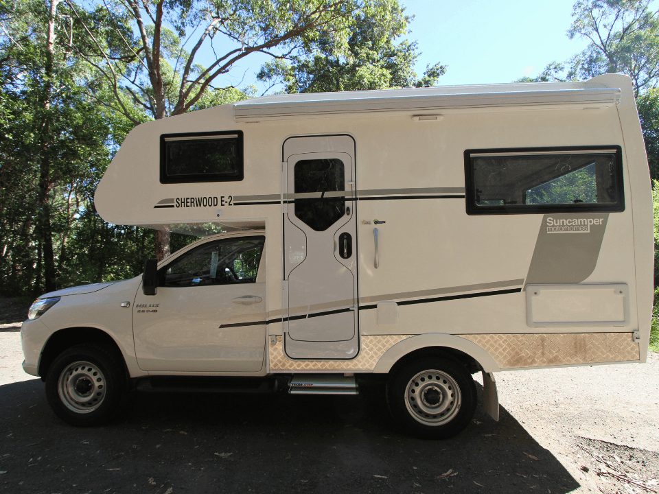 2024 Suncamper Sherwood E-2 exterior — pre-owned motorhome Sydney